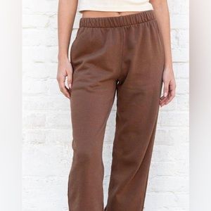 Brandy Melville brown wide leg sweatpants